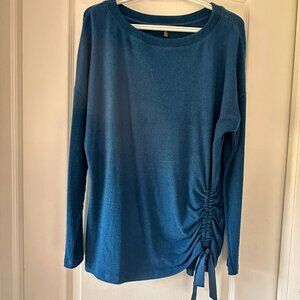 WHBM Women's Knit L/S Top Deep Blue Size Medium EUC